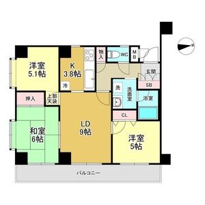 3LDK 間取り図