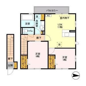 2LDK 間取り図