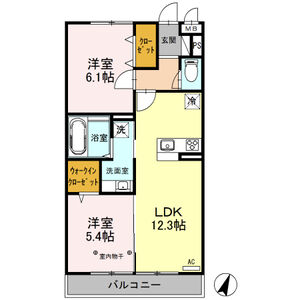 2LDK 間取り図