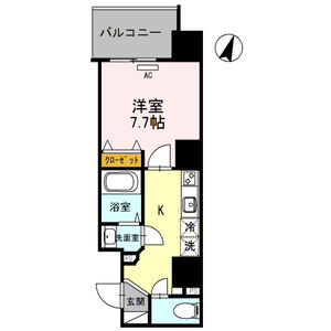 1K 間取り図