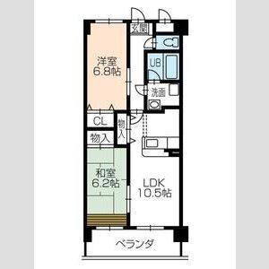 2LDK 間取り図