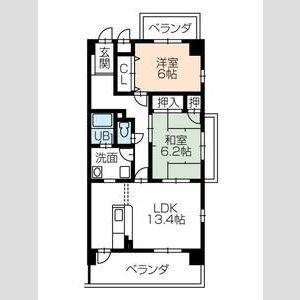 2LDK 間取り図