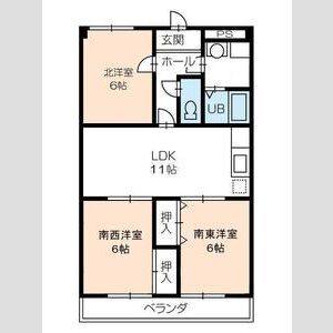 3LDK 間取り図