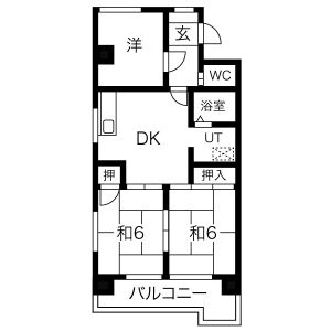 3DK 間取り図