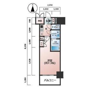 1K 間取り図