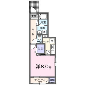 1K 間取り図