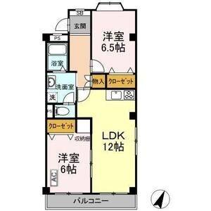 2LDK 間取り図