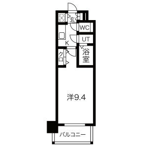 1K 間取り図