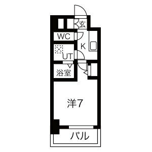 1K 間取り図
