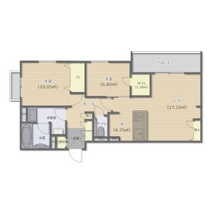 2LDK 間取り図