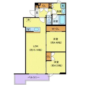 2LDK 間取り図