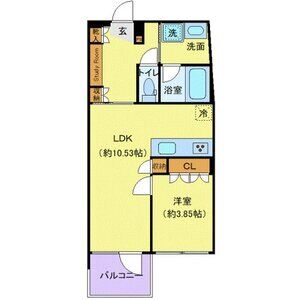 1LDK 間取り図