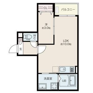 1LDK 間取り図