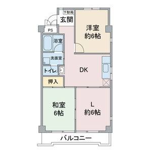 2LDK 間取り図