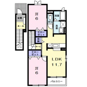 2LDK 間取り図