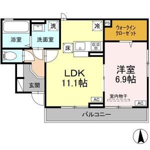 1LDK 間取り図