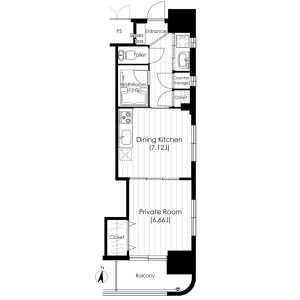 1DK 間取り図