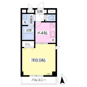 1K 間取り図