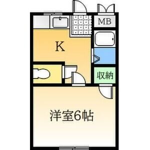 1K 間取り図