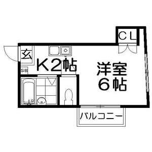 ワンルーム 間取り図