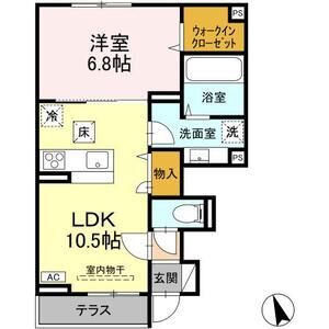 1LDK 間取り図