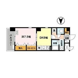 1DK 間取り図