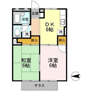 2DK 間取り図