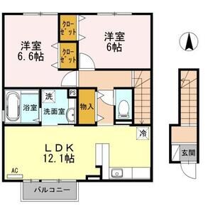 2LDK 間取り図
