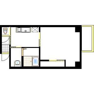 1DK 間取り図