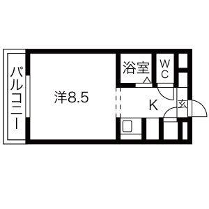 1K 間取り図