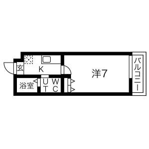 1K 間取り図