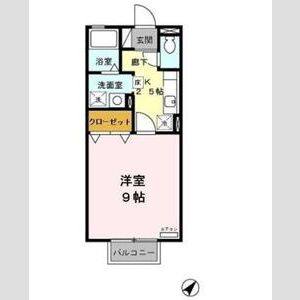 1K 間取り図
