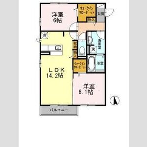 2LDK 間取り図