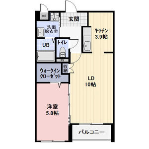 1LDK 間取り図