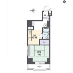 1DK 間取り図