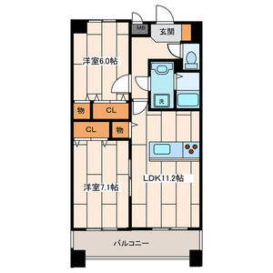 2LDK 間取り図