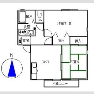 2DK 間取り図
