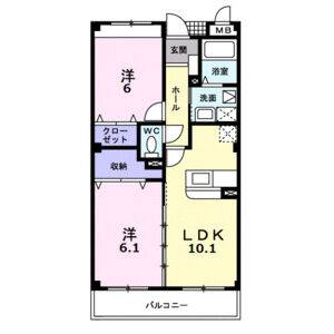 2LDK 間取り図