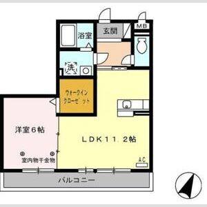 1LDK 間取り図