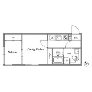 1DK 間取り図