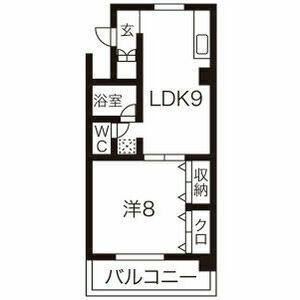 1LDK 間取り図