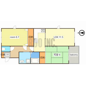2LDK 間取り図