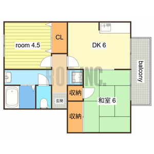 2DK 間取り図