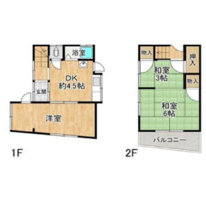 2DK 間取り図