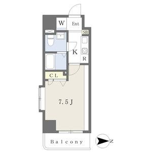 1K 間取り図