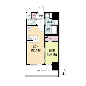 1LDK 間取り図