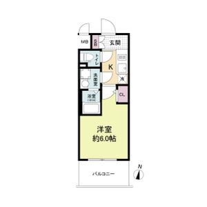 1K 間取り図