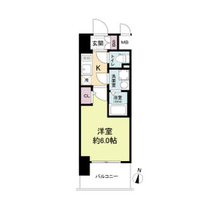 1K 間取り図