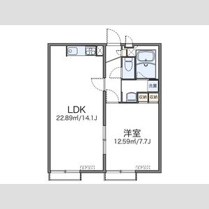1LDK 間取り図
