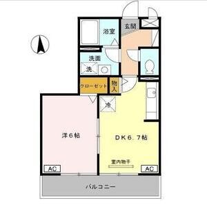 1DK 間取り図